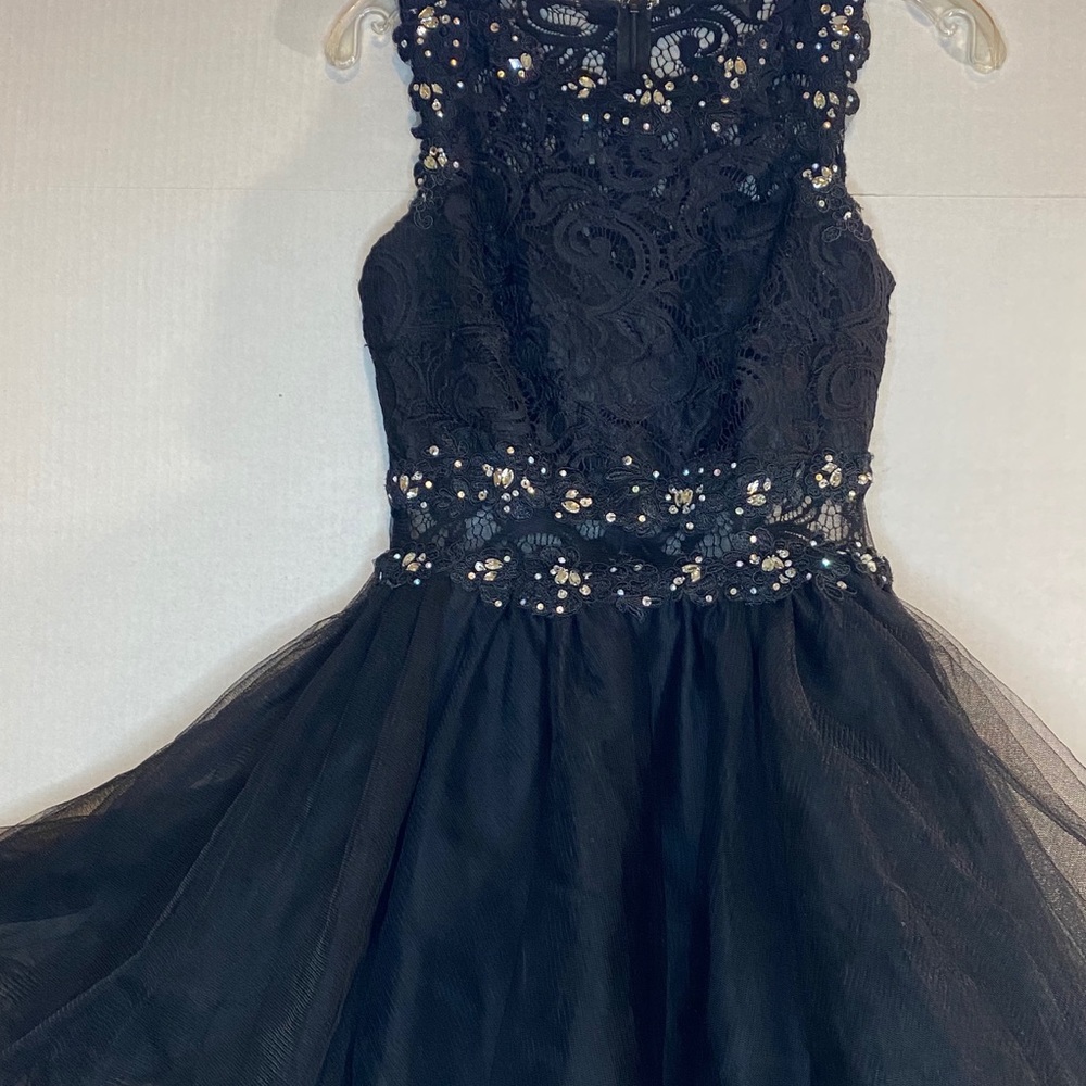 Size 8 Dancing Queen beaded little black dress.